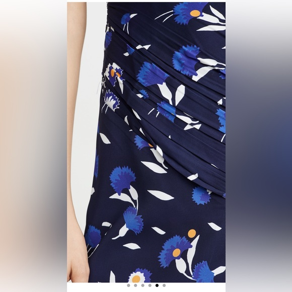 Self Portrait Navy Botanical Printed Mini Dress - Picture 5 of 6